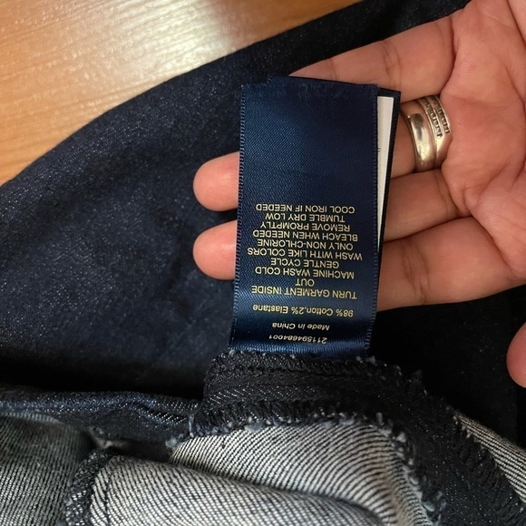 POLO RALPH LAUREN midi skirt jeans in navy blue - Picture 10 of 10